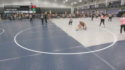 130 lbs Cons. Rd Of 32 - Riley Zeciri, Eierman Elite vs Felycia Kerkman, Husky Wrestling Club