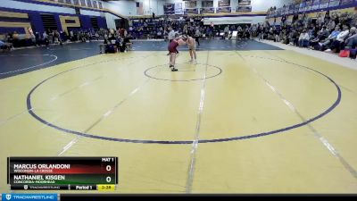 184 lbs Quarterfinal - Nathaniel Kisgen, Concordia-Moorhead vs Marcus Orlandoni, Wisconsin-La Crosse