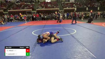 90 lbs Champ. Round 1 - Zak Wood, Sandpoint Legacy Wrestling Clu vs Tanner Laslovich, Summit Wrestling Club