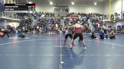 285 lbs Consy 2 - Lincoln Fisher, Waynesburg vs Matt Gaul, State College
