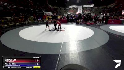 62 lbs Cons. Round 2 - Casper Lin, Cannon Falls vs Mateo Beas, Madera Wrestling Club