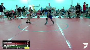 56 lbs Round 1 (8 Team) - Nasir White, U2 Upstate Uprising Red vs Jaxon Haliburton, 84 Athletees