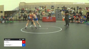 58 kg Round Of 16 - Aevri Ciha, Team Wisconsin vs Kaylee Swalgin, Team New York