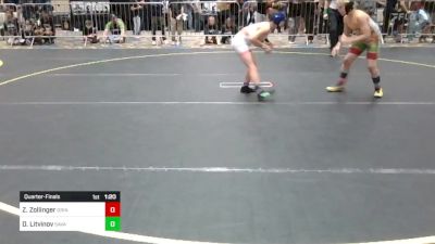 89 lbs Quarterfinal - Zade Zollinger, Grindhouse WC vs Danil Litvinov, Savage House WC