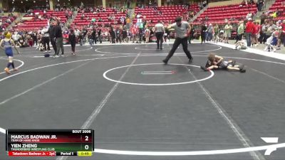 55 lbs Champ. Round 1 - Yien Zheng, Thunderbird Wrestling Club vs Marcus Badwan Jr., Team Of Hard Knox