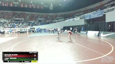 6A-113 lbs Cons. Round 2 - Cody Rinard, Sandy vs Skyler Olson, Oregon City