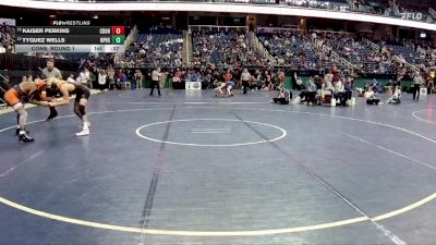 2A 138 lbs Cons. Round 1 - Tyquez Wells, North Pitt High School vs Kaiser Perkins, Charles D. Owen High School