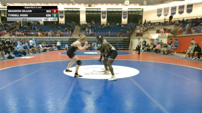 215 lbs Round 1 (16 Team) - Brandon Gillian, Dawson County vs Tyrrell Webb, Howard