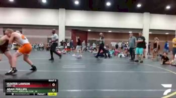 140 lbs Round 3 (4 Team) - Adam Phillips, Steel Valley Wrestling Club vs Hunter Lawson, ARES