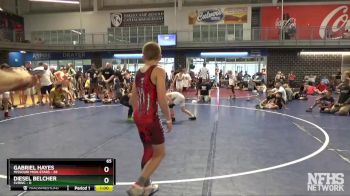 65 lbs Quarters & 1st Wb (16 Team) - Gabriel Hayes, Missouri Mon-Stars vs Diesel Belcher, SVRWC