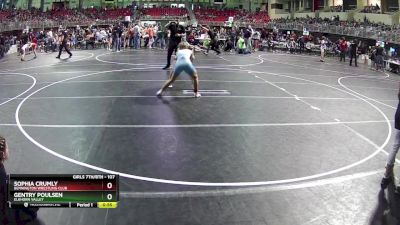 107 lbs Semifinal - Gentry Poulsen, Elkhorn Valley vs Sophia Crumly, Bennington Wrestling Club