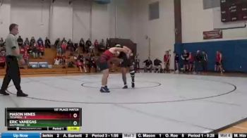220 lbs Finals (2 Team) - Mason Hines, Tecumseh vs Eric Vanegas, Southridge