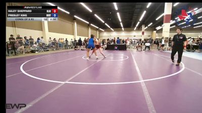 145 lbs Consi Of 8 #2 - Haley Sheppard, Blue Raiders Wrestling Club vs Presley King, Northside Amarillo Wrestling Club