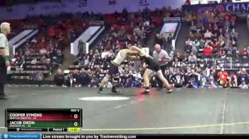 215 lbs Semifinals (8 Team) - Jacob Dixon, Bronson HS vs Cooper Symons, New Lothrop HS