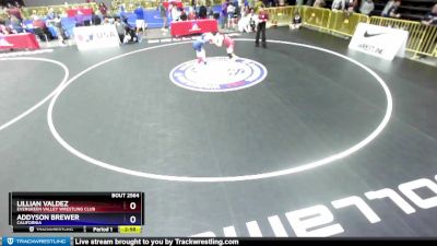 138 lbs Cons. Round 3 - Lillian Valdez, Evergreen Valley Wrestling Club vs Addyson Brewer, California