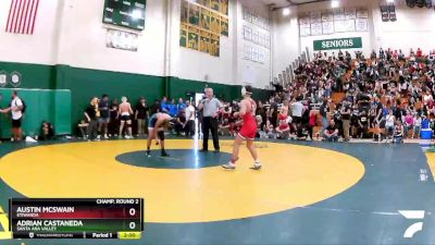 138 lbs Champ. Round 2 - Adrian Castaneda, Santa Ana Valley vs Austin McSwain, Etiwanda