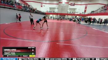 120 lbs Round 5 - Annika Lopez, San Antonio Johnson (Girls) vs Trinity Zaal, Frisco Reedy (Girls)