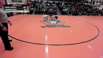 126 lbs 1st Place Match - Bobby Ruscitti, Lombard (MONTINI) vs Jackson Olson, Rockton (HONONEGAH)