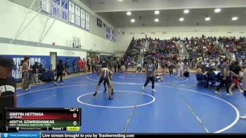 132 lbs Cons. Round 3 - Aditya Gowrishankar, West Torrance Wrestling Team vs Griffin Hettinga, AB Miller