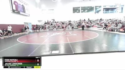 184 lbs Finals (2 Team) - Ivan Natceli, Palomar College vs Jacob Longcrier, Mt. SAC (Maroon)