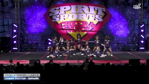 CheerFactor - Mirage [2025 L2 Senior Day 2] 2025 Spirit Sports Worcester Nationals