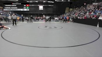 126 lbs Cons. Round 2 - Frankie Garcia, Bonner Springs HS vs Samuel Vasquez, Leavenworth HS