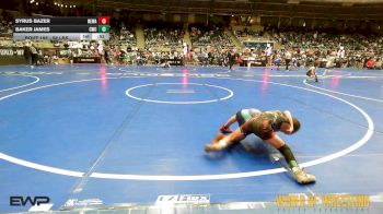 58 lbs Consi Of 16 #2 - Syrus Bazer, Nebraska Wrestling Academy 2 vs Baker James, Cowboy Wrestling Club