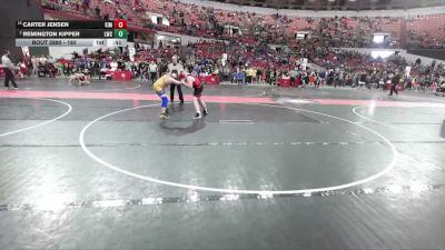185 lbs Semifinal - Remington Kipper, Lancaster Wresting Club vs Carter Jensen, Kimberly