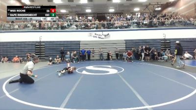 49 lbs Champ. Round 1 - Rafe Rinderknecht, Warrior Wrestling Club vs Wes Roche, Idaho