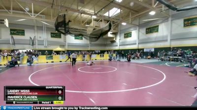 75-80 lbs Quarterfinal - Landry Weiss, Dakota Boyz Wrestling Club vs Maverick Clausen, Clark-Willow Lake Cyclones