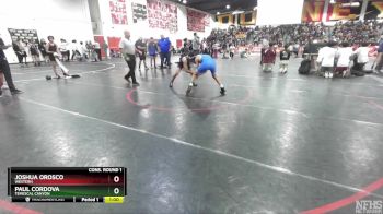 120 lbs Cons. Round 1 - Joshua Orosco, Western vs Paul Cordova, Temescal Canyon
