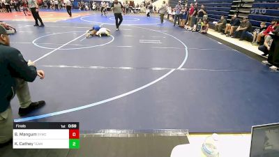 115 lbs Final - Brayden Mangum, Springdale Youth Wrestling Club vs KiMorah Cathey, Team Tulsa Wrestling Club