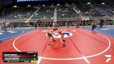 70 lbs 1st Place Match - Tracen Barton, Riverton USA Wrestling vs Gavin Wright, Natrona Colts Wrestling