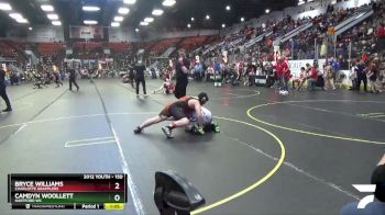 150 lbs Champ. Round 2 - Camdyn Woollett, Hartford WC vs Bryce Williams, Charlotte Grapplers