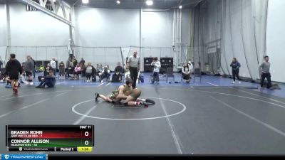 120 lbs Round 5 (6 Team) - Braden Rohn, Grit Mat Club Red vs Connor Allison, Headhunters