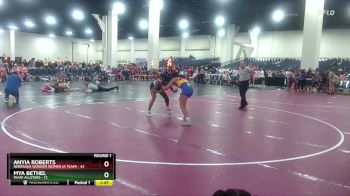 155 lbs Round 1 (8 Team) - Anyia Roberts, Nebraska Wonder Women (A Team) vs Mya Bethel, MIAMI ALLSTARS