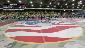 130 lbs Cons. Round 2 - Kaylee Orcutt, Miles City Wrestling Club vs Hailey De Meglio, Central Florida Wrestling