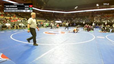 165 Class 3 lbs Cons. Round 1 - Jack Johnson, Platte County vs Tim Nicholson, De Smet Jesuit