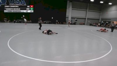 120 lbs Cons. Quarters - Kenneth Nichols, Wolf Pack Wrestling TX vs Casey Churchill, Arizona