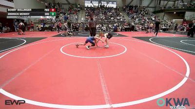 76 lbs Consi Of 4 - Bobby Bollinger, Pocola Youth Wrestling vs Derrick Mowdy, Checotah Matcats