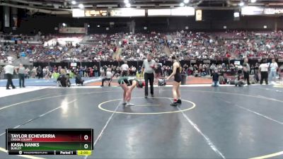 126 lbs Semifinal - Kasia Hanks, Burley vs Taylor Echeverria, Crook County