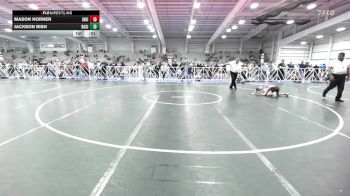 70 lbs Rr Rnd 2 - Mason Horner, Indiana Outlaws Red vs Jackson Bish, Ragin Raisins Catawba ES