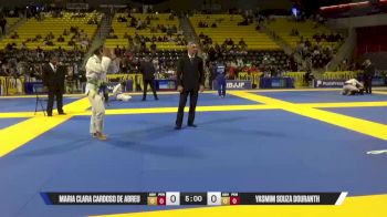 Yasmim Souza Douranth vs Maria Clara Cardoso De Abreu 2025 World Jiu-Jitsu IBJJF Championship