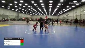 60 lbs Quarterfinal - Antonio Aguilar, Red Wave Wrestling vs Mathias Aragon, Claremore Youth Wrestling