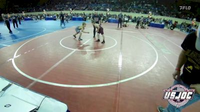 90 lbs Quarterfinal - Cooper Gray, Blanchard Wrestling Club vs Zayne Chappell, Pryor Tigers