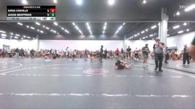 84 lbs Round 1 (8 Team) - Aissa Castillo, Takedown Elite vs Jaxon Geoffrion, Top Rank