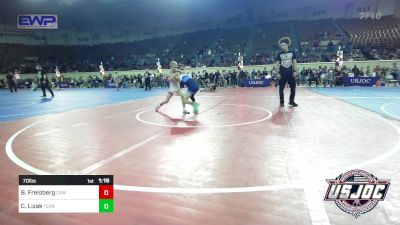 70 lbs Final - Bowen Freisberg, Caney Valley Wrestling vs Cameron Lizak, Texas Elite Wrestling