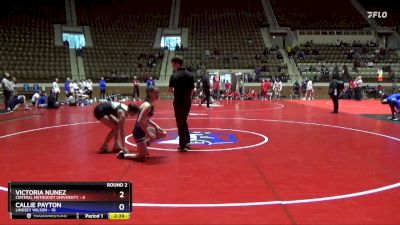 117 lbs Round 2 (3 Team) - Victoria Nunez, Central Methodist University vs Callie Payton, Lindsey Wilson