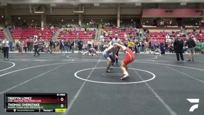 160 lbs Round 3 - Tristyn Lopez, Carl Junction Take Down Club vs Thomas Overstake, Kansas Young Guns Wrestling Cl