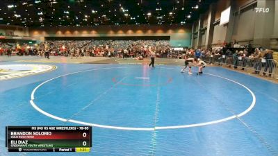 78-85 lbs Round 2 - Eli Diaz, Greenwave Youth Wrestling vs Brandon Solorio, Gold Rush Reno